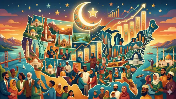 عدد المسلمين في امريكا 2026: دليل شامل لعدد المسلمين في كل ولاية أمريكية (50 ولاية + واشنطن العاصمة)